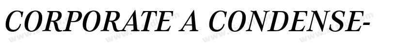 CORPORATE A CONDENSE字体转换